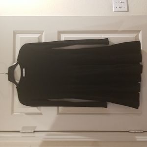 Zara small black long sleeved dress knee length